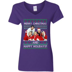 nsync merry christmas and happy holiday christmas shirt ladies v neck t shirt purple s 300x300 image NSYNC Merry Christmas And Happy Holiday Christmas Shirt Ladies V-Neck T-Shirt Purple S