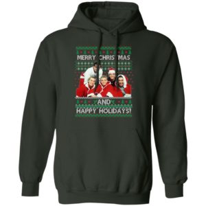 NSYNC Merry Christmas And Happy Holiday Christmas Shirt Z66 Pullover Hoodie Forest Green S