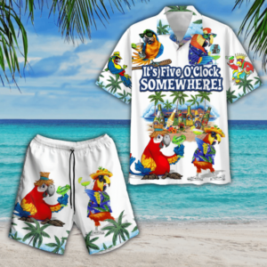 Parrot Summer Party It’s Five O'clock Somewhere Hawaii Shirt product photo 2