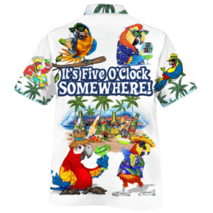 Parrot Summer Party It’s Five O'clock Somewhere Hawaii Shirt product photo 3