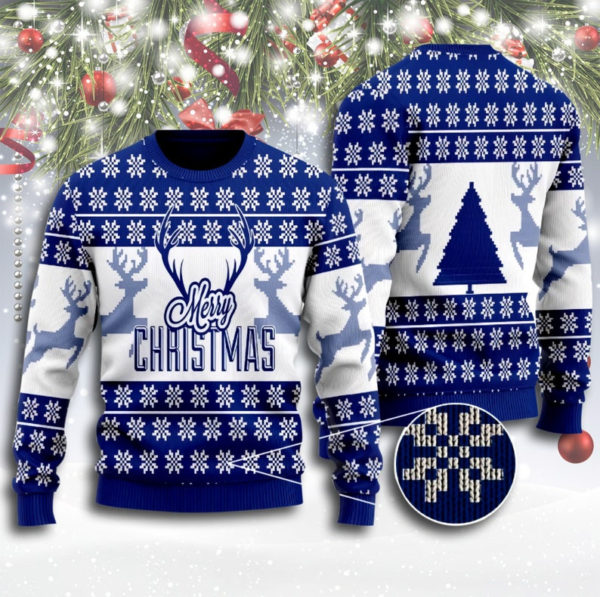 Reindeer Merry Christmas Ugly Sweater product photo 2