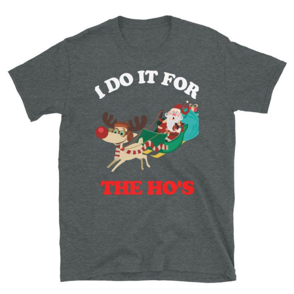 Santa And Rudolf I Do It For The Ho's Christmas Shirt product photo 2