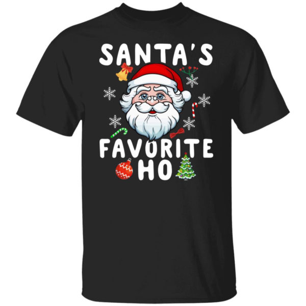 Santa’s Favorite Ho Inappropriate Christmas Sweatshirt Unisex T-Shirt Black S