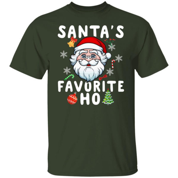 Santa’s Favorite Ho Inappropriate Christmas Sweatshirt Unisex T-Shirt Forest S