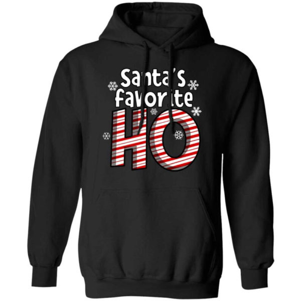 Santa's Favorite Ho Ugly Christmas Shirt Hoodie Black S