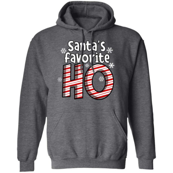 Santa's Favorite Ho Ugly Christmas Shirt Hoodie Dark Heather S