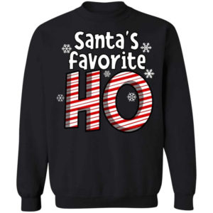Santa's Favorite Ho Ugly Christmas Shirt Sweatshirt Black S
