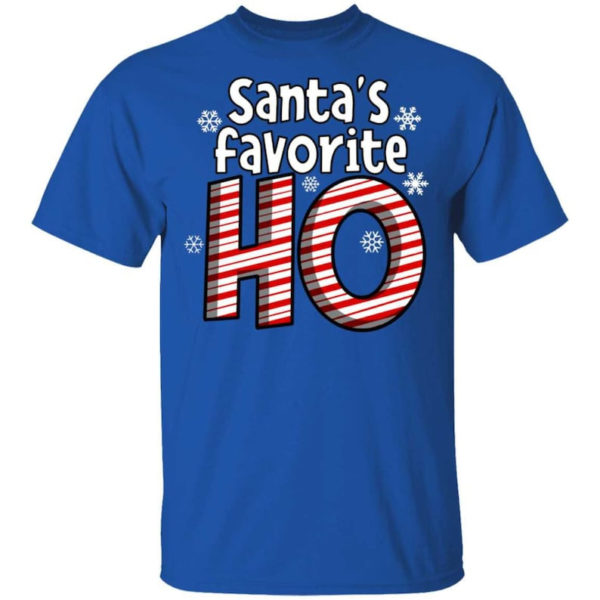 Santa's Favorite Ho Ugly Christmas Shirt Unisex T-Shirt Royal S