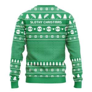 Sloth Christmas Tree Slothy Christmas Sweater product photo 2