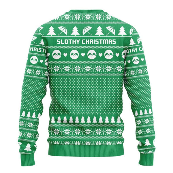 Sloth Christmas Tree Slothy Christmas Sweater product photo 2