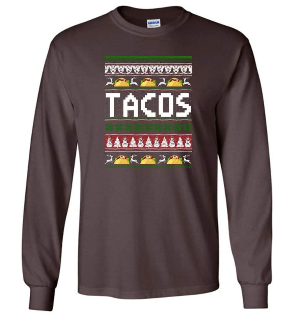 tacos-lover-ugly-christmas-shirt-long-sleeve-dark-chocolate-s-3.jpeg Tacos Lover Ugly Christmas Shirt Long Sleeve Dark Chocolate S