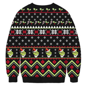 The Grinch Woolen Santa Hat Christmas Sweater product photo 2