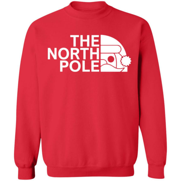 The North Pole Christmas Shirt Crewneck Pullover Sweatshirt Red S