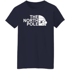 The North Pole Christmas Shirt Ladies T-Shirt Navy S