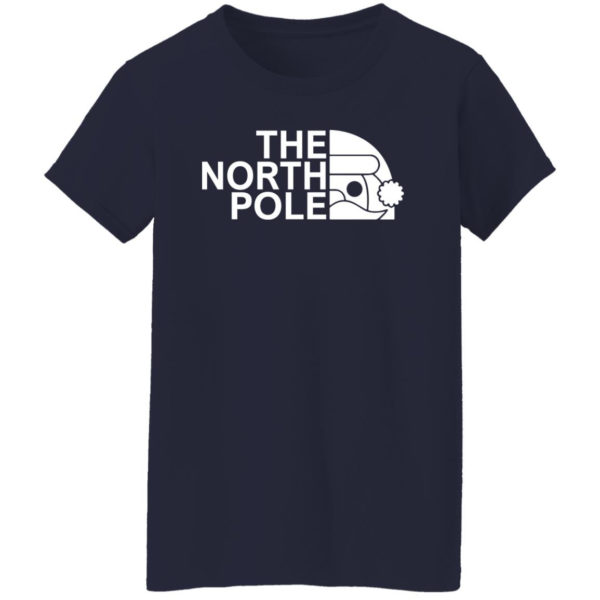 The North Pole Christmas Shirt Ladies T-Shirt Navy S