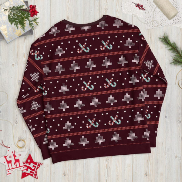 The Purrfect Christmas Candy Cane Christmas Sweater product photo 2
