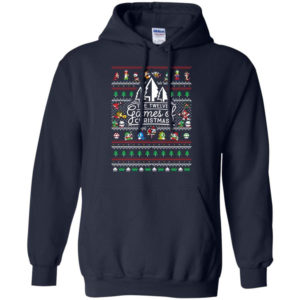 The Twelve Games of Christmas Gamer Game Lover Christmas Shirt Hoodie Navy S