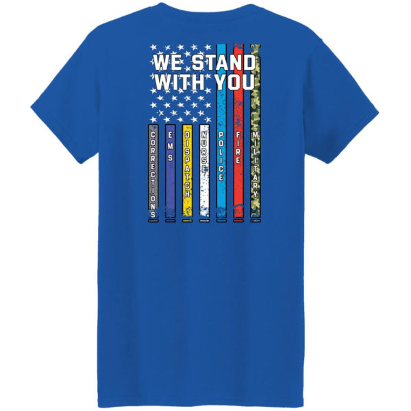 Thin Line We Stand With You Shirt Ladies T-Shirt Royal S