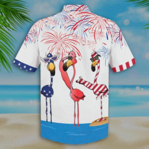Three Ugly Flamingo Independence Day Hawaii Shirt product photo 2