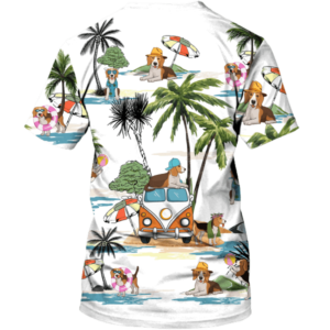 Ugly Beagle Summer Holiday Funny Beach All Over Print Shirt product photo 6