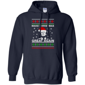 Ugly Christmas Donald Trump Make Christmas Great Again Christmas Shirt Hoodie Navy S