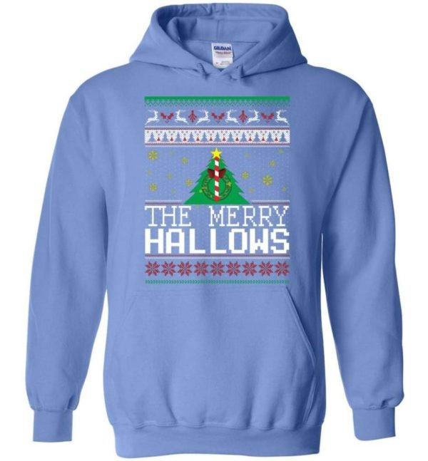 Ugly Christmas The Merry Hallows Christmas Shirt Hoodie Carolina Blue S