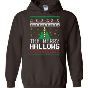 Ugly Christmas The Merry Hallows Christmas Shirt Hoodie Dark Chocolate S
