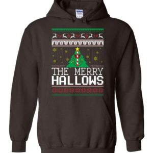 Ugly Christmas The Merry Hallows Christmas Shirt Hoodie Dark Chocolate S