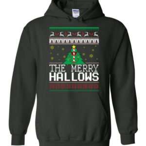 Ugly Christmas The Merry Hallows Christmas Shirt Hoodie Forest Green S