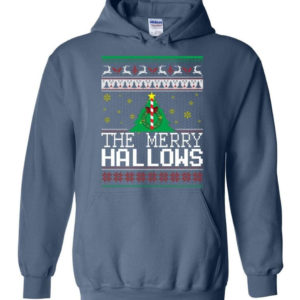 Ugly Christmas The Merry Hallows Christmas Shirt Hoodie Indigo Blue S