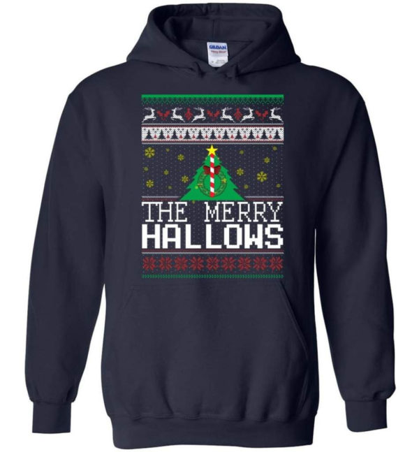 Ugly Christmas The Merry Hallows Christmas Shirt Hoodie Navy S