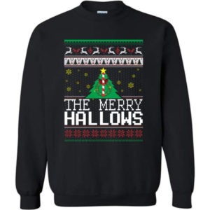 Ugly Christmas The Merry Hallows Christmas Shirt Sweatshirt Black S