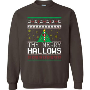 Ugly Christmas The Merry Hallows Christmas Shirt Sweatshirt Dark Chocolate S
