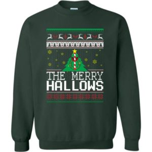 Ugly Christmas The Merry Hallows Christmas Shirt Sweatshirt Forest Green S