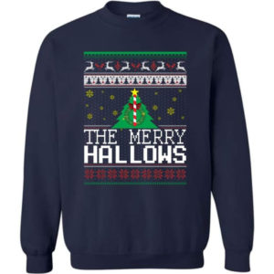 Ugly Christmas The Merry Hallows Christmas Shirt Sweatshirt Navy S