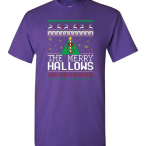 Ugly Christmas The Merry Hallows Christmas Shirt Unisex T-Shirt Purple S