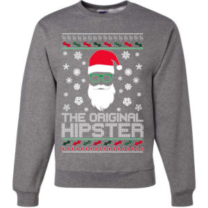 Ugly Santa The Original Hipster Christmas Sweatshirt Sweatshirt Heather Grey S