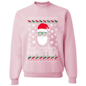 Ugly Santa The Original Hipster Christmas Sweatshirt Sweatshirt Link Pink S