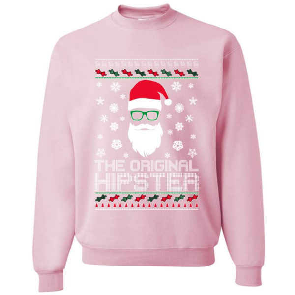 Ugly Santa The Original Hipster Christmas Sweatshirt Sweatshirt Link Pink S