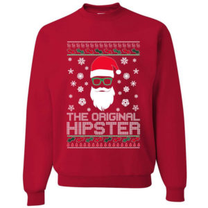 Ugly Santa The Original Hipster Christmas Sweatshirt Sweatshirt Red S