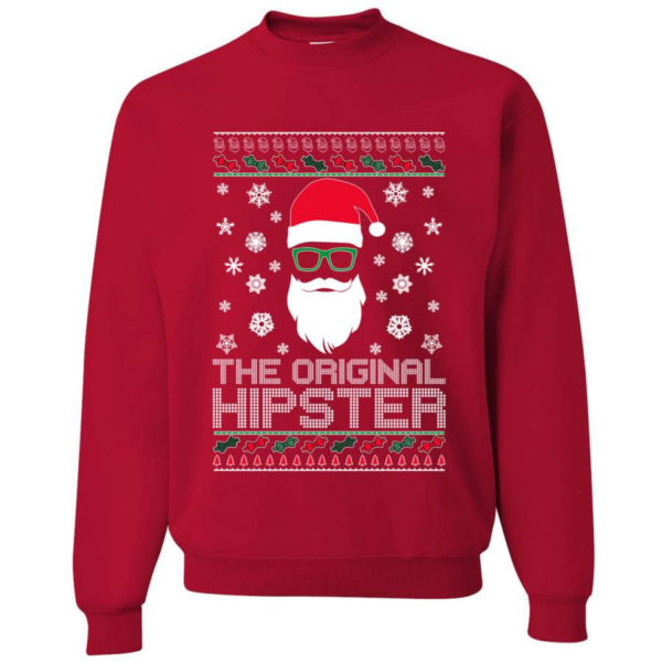 Ugly Santa The Original Hipster Christmas Sweatshirt Sweatshirt Red S