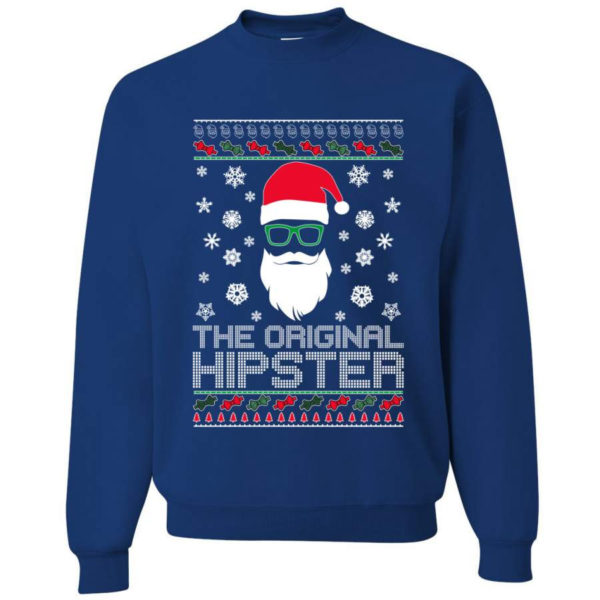 Ugly Santa The Original Hipster Christmas Sweatshirt Sweatshirt Royal S