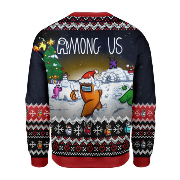 Winter Christmas Tree Among Us 3D Christmas Sweater product photo 2