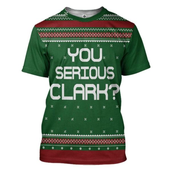 You Serious Clark? Reindeer Christmas 3D Shirt 3D T-Shirt Green S