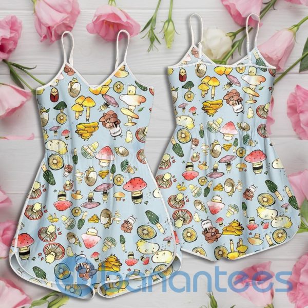 Mushroom Color Pattern Rompers For Women Product Photo