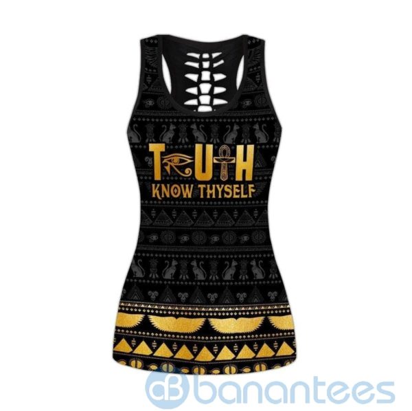 African Truth Know Thyself Hollow Tank And Legging Outfit Product Photo