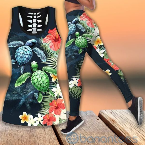 Amazing Turtle Hawaii Tank Top Legging Set Outfit Product Photo