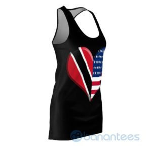 American Flag Heart Black Racerback Dress For Women Product Photo