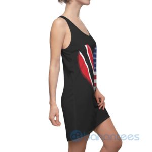 American Flag Heart Black Racerback Dress For Women Product Photo