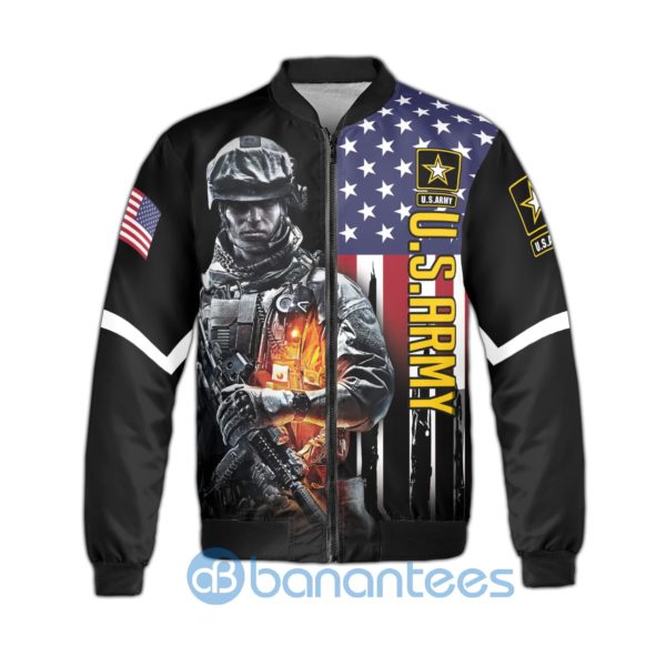 Army Veteran Being A Soldier Is A Choice Fleece Bomber Jacket Product Photo